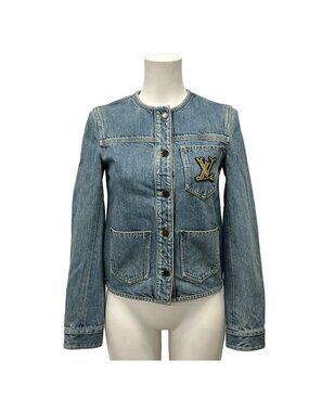 Louis Vuitton Jean 34 S Gow Light Blue Spring Autumn Cotton Jacket
